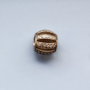 Pandora Openwork Barrel Pave Clear Charm